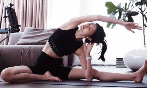 10 năm tập yoga giúp Hà Tuệ lại dáng sau sinh thần tốc