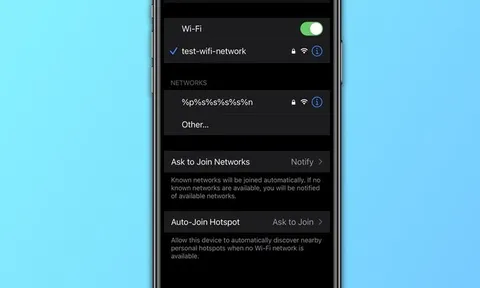 Ký tự đặc biệt làm hỏng kết nối Wi-Fi trên iPhone